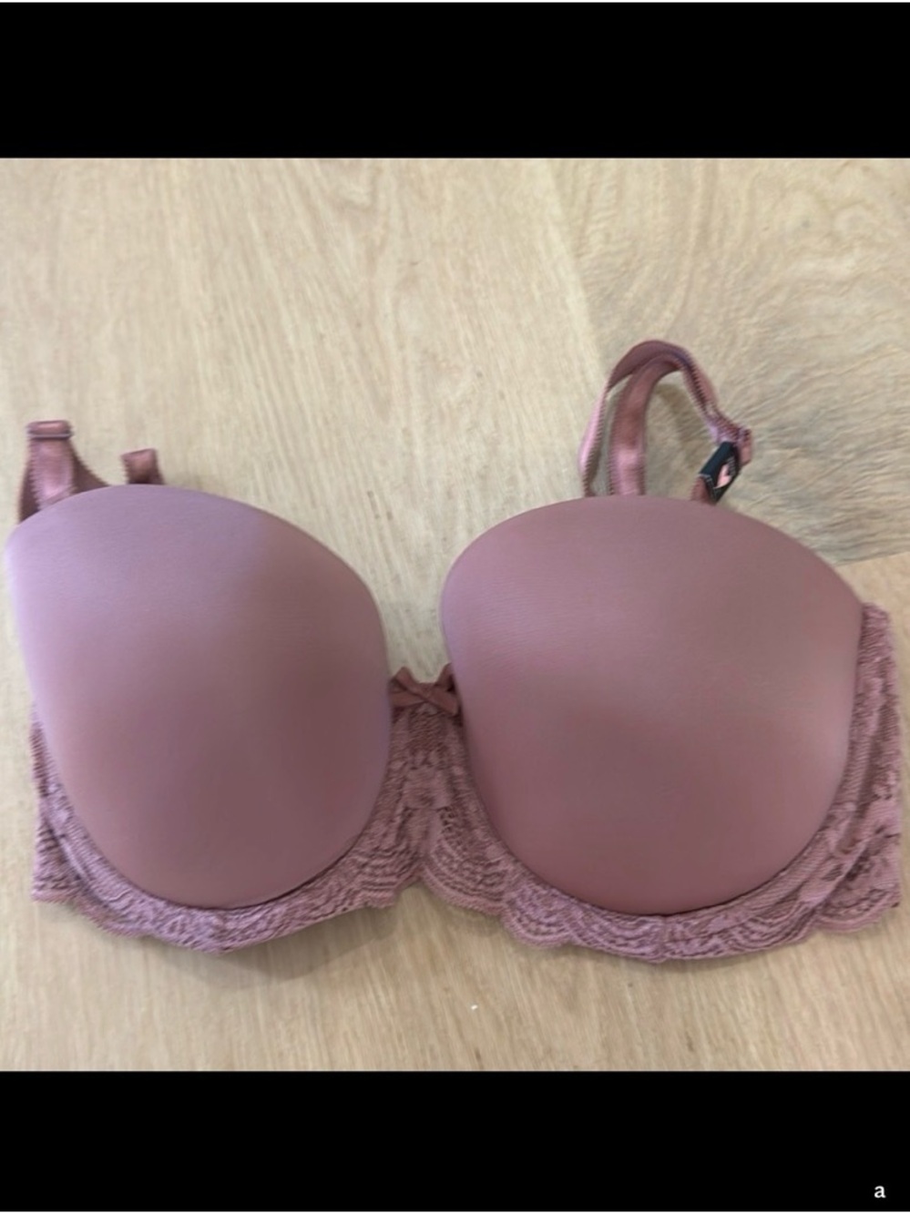 Mauve Lace-Trim Push-Up Bra - Women Intimates